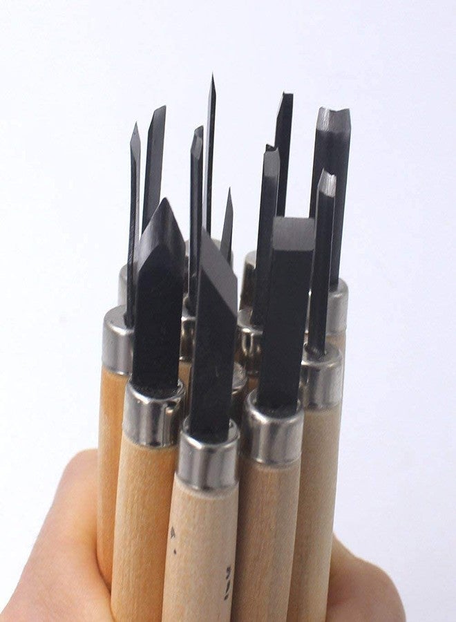 Kalitus مجموعة أزاميل نحت الخشب الاحترافية من كاليتوس، أزاميل نجارة من الفولاذ الكربوني، أدوات نحت بمقبض قوي للمبتدئين والأطفال - Image 4